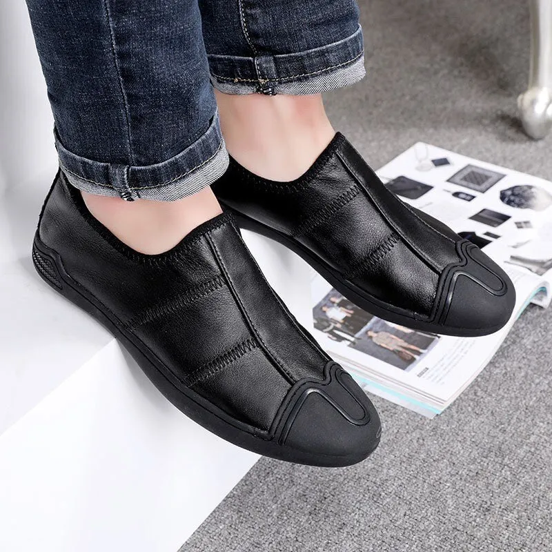 Men Outdoor Natural Cowhide Loafers