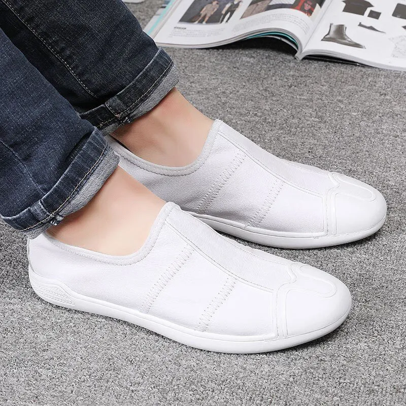 Men Outdoor Natural Cowhide Loafers
