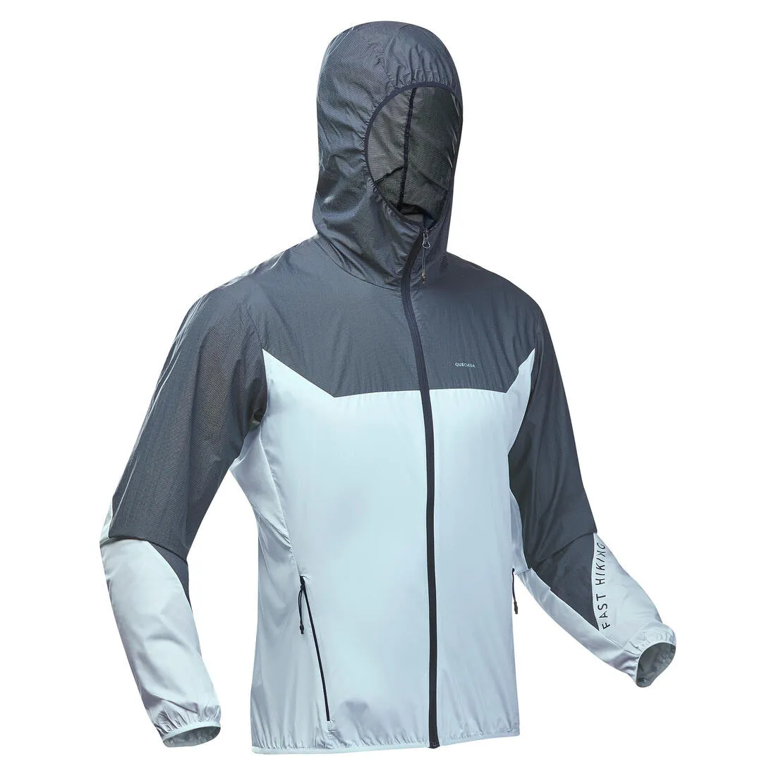 Men’s fast hiking windbreaker jacket FH500 Helium Wind