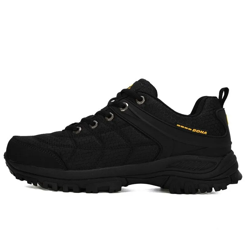 Men's Hiking Shoes Mesh Leather Sneakers Men's Climbing Shoes