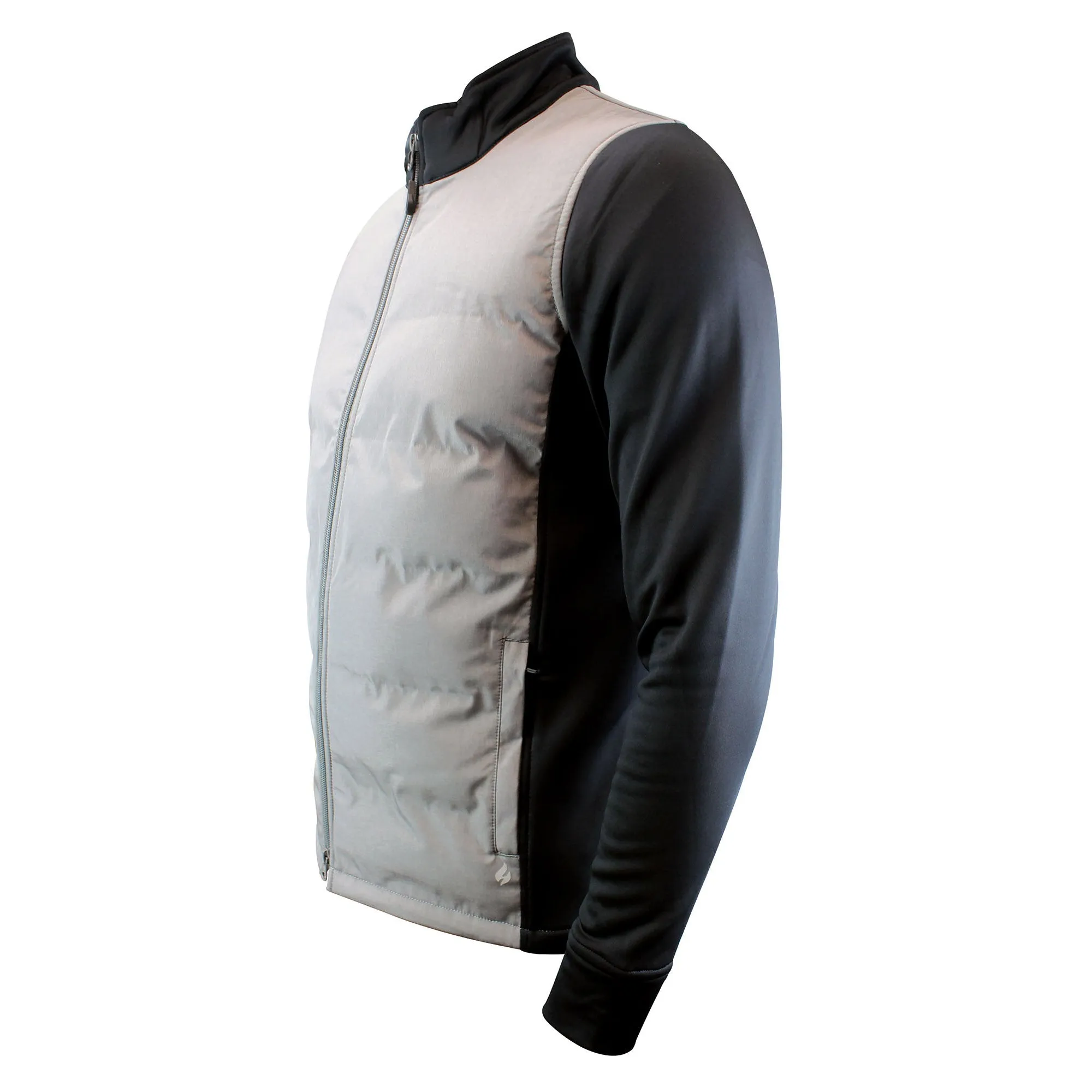 Men's Hybrid Fleece Lined Jacket Full Zip | Insulated Waterproof Coat