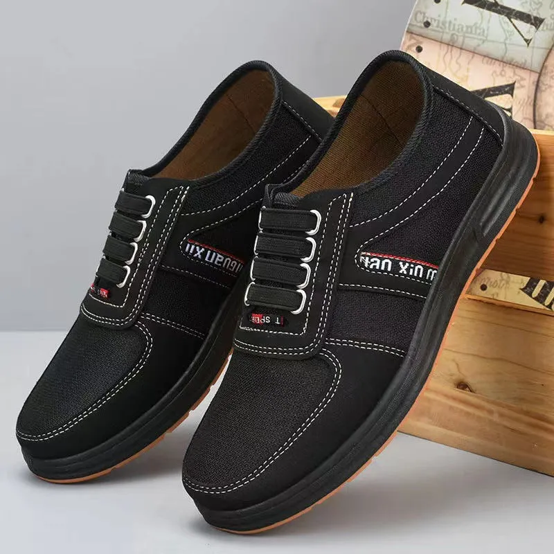 Men's Old Cloth Tendon Sole Dad Slip-on Casual Shoes