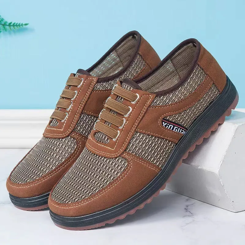 Men's Old Cloth Tendon Sole Dad Slip-on Casual Shoes