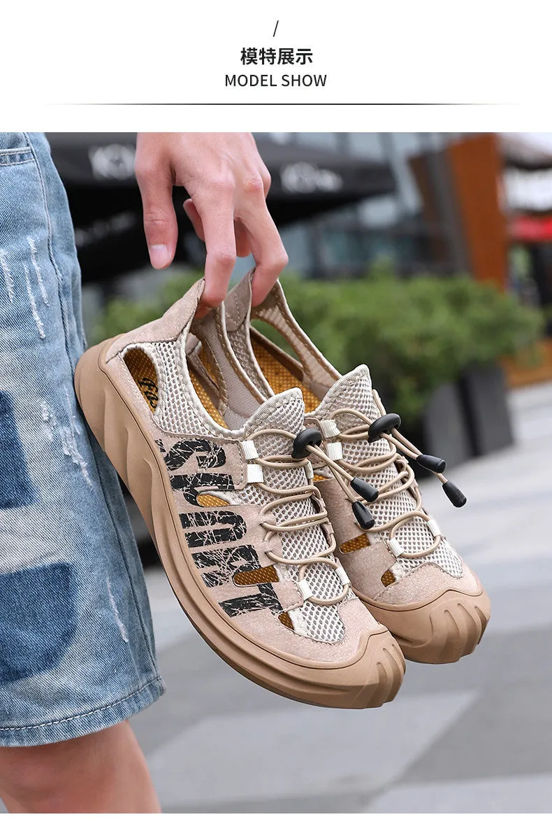 Men's Sneakers Breathable Leather Sport  Shoes