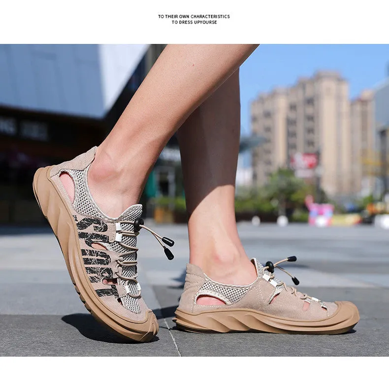 Men's Sneakers Breathable Leather Sport  Shoes