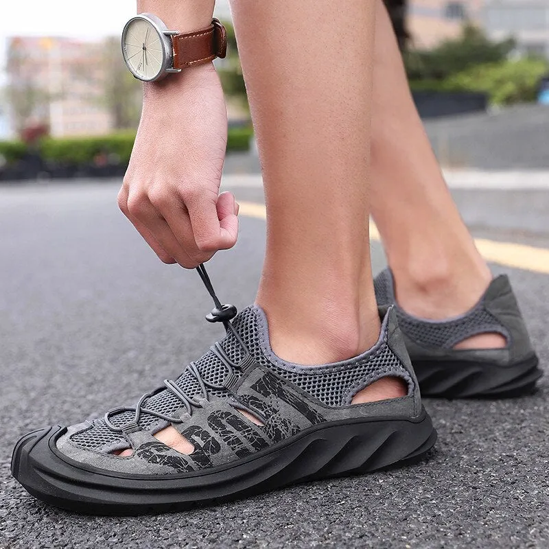 Men's Sneakers Breathable Leather Sport  Shoes