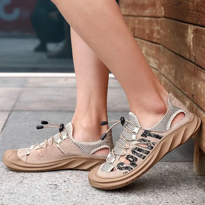Men's Sneakers Breathable Leather Sport  Shoes