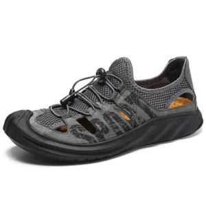 Men's Sneakers Breathable Leather Sport  Shoes
