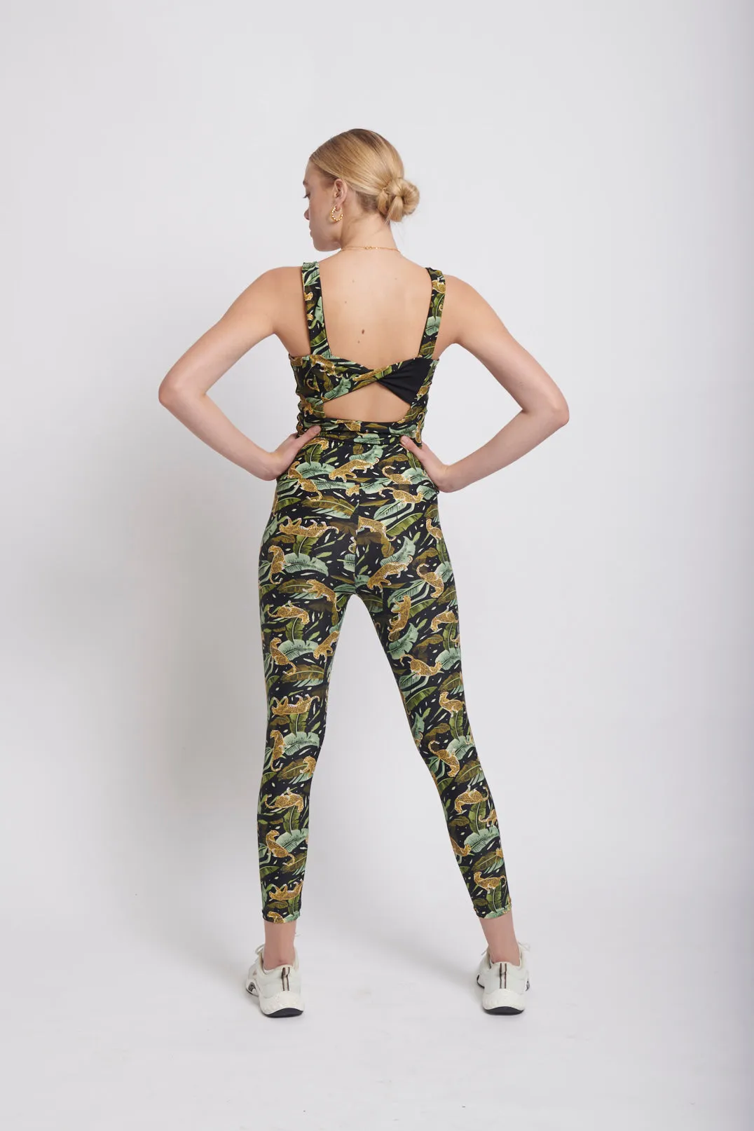 Midnight prowling Leopard- Active leggings