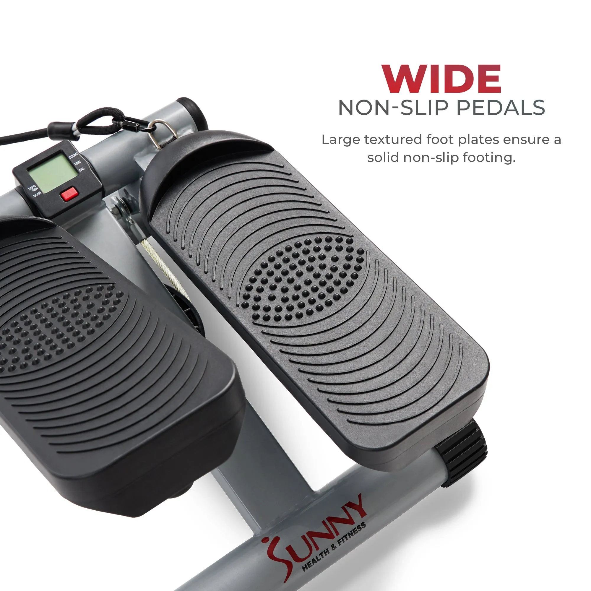 Mini Stepper Step Machine w/ Resistance Bands & LCD Monitor