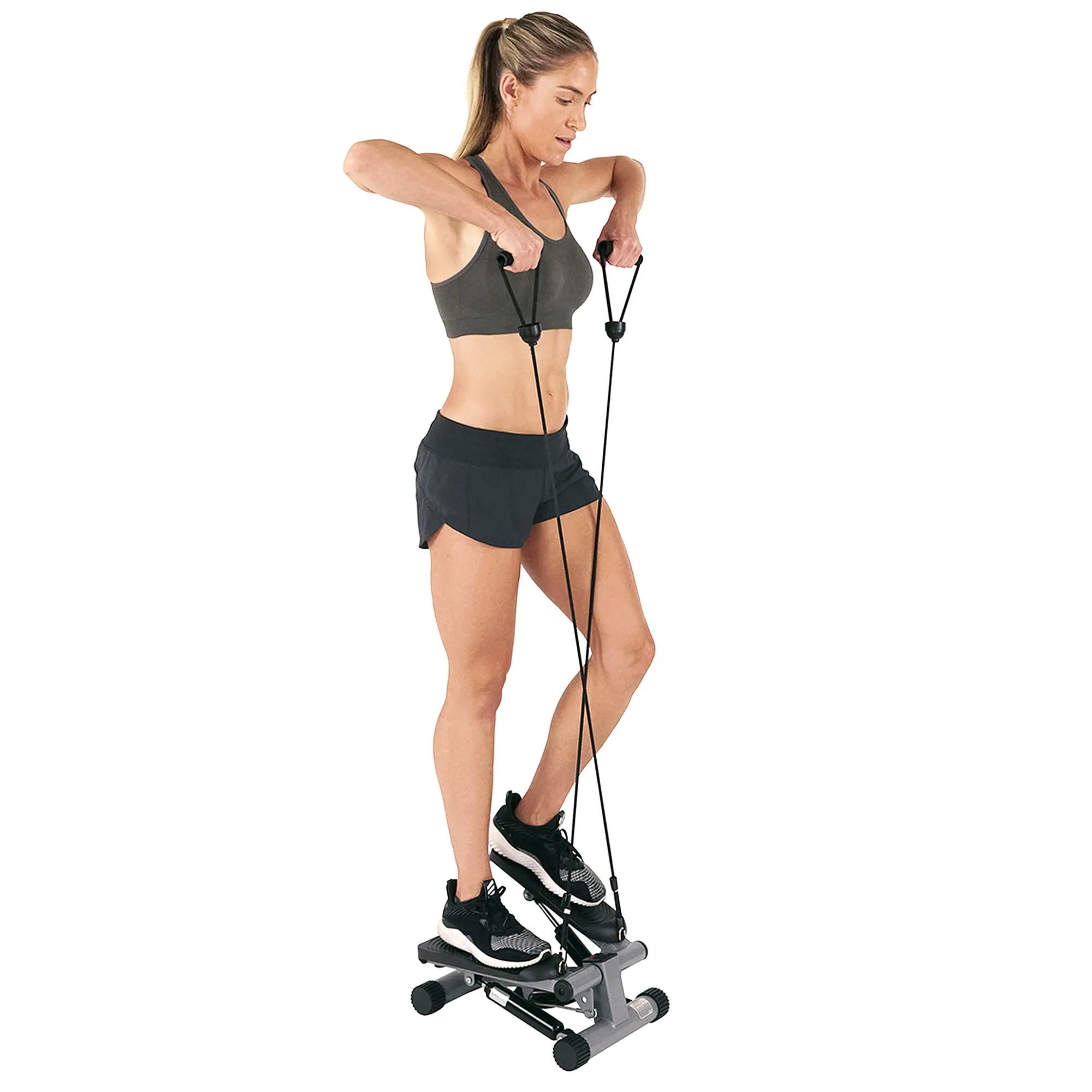Mini Stepper Step Machine w/ Resistance Bands & LCD Monitor