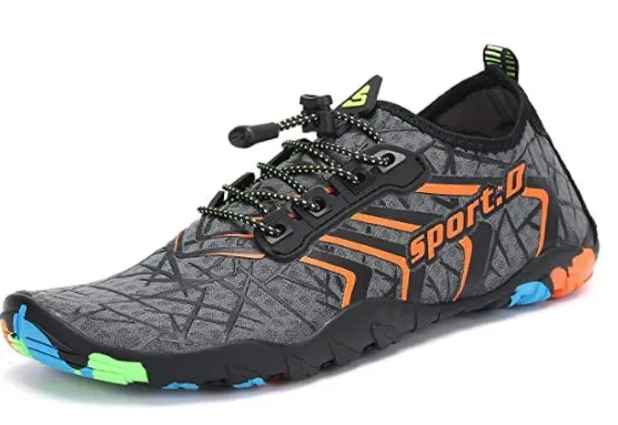 Mishansha - Lightweight Breathable Beach Shoes (Orange / Gray)