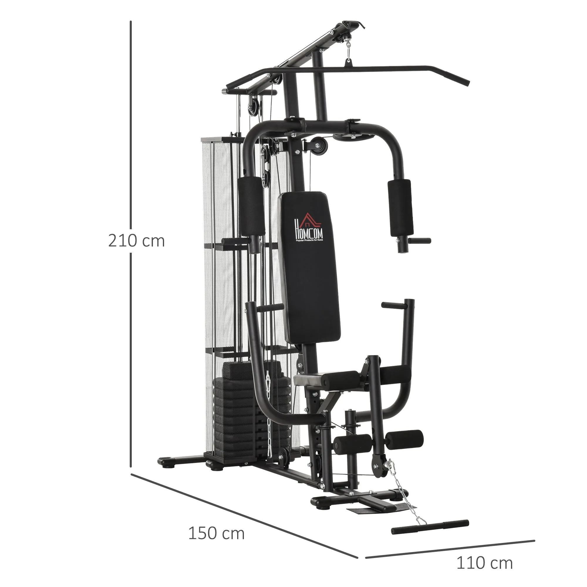 Multifunction Home Gym System Weight Training Exercise Workout Station
