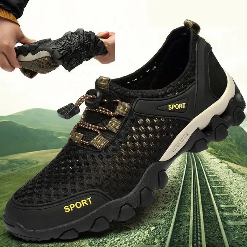 Multifunctional Casual Running Shoes – Lightweight and Fashionable Sports Shoes, Summer New Breathable and Comfortable Hiking Shoes for Men