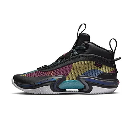Nike Boy's Jordan AJ XXXVI Basketball Shoes 004, Black/Rush Pink/Washed Teal, 5 Big Kid US