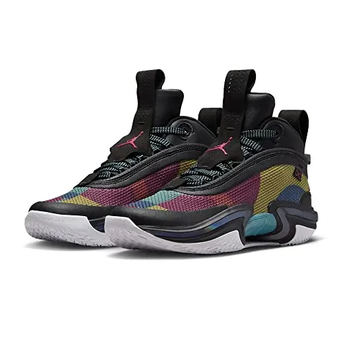 Nike Boy's Jordan AJ XXXVI Basketball Shoes 004, Black/Rush Pink/Washed Teal, 5 Big Kid US