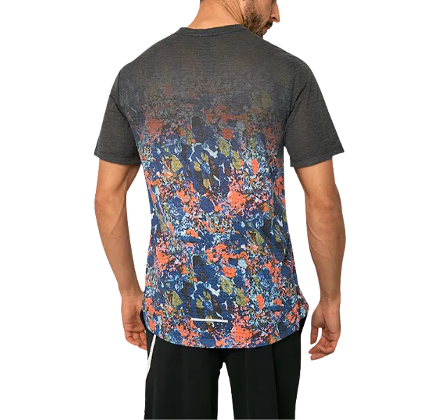 Nike Floral Breathe Miler 1.0 T-Shirt - Grey/Floral Print