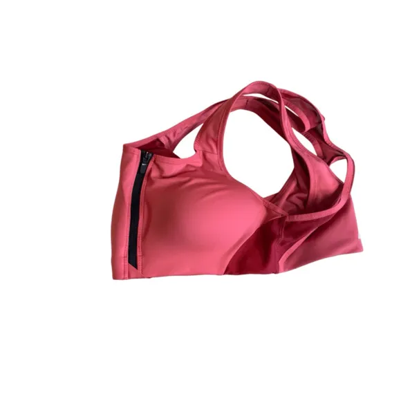 Nike Size L DRI-FIT Shape High-Support Padded Zip-Front Sports Bra