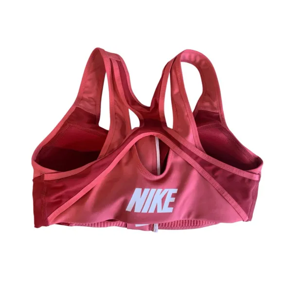 Nike Size L DRI-FIT Shape High-Support Padded Zip-Front Sports Bra