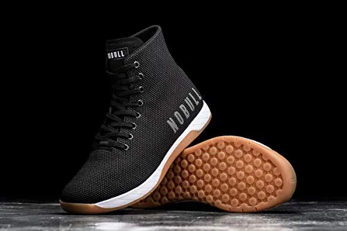 NOBULL Men's High-Top Black White Gum Trainer 13 US