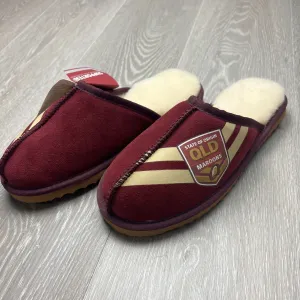 NRL Queensland Maroons Origin Merino Wool Slippers Size US W 5.5 / M 4.5