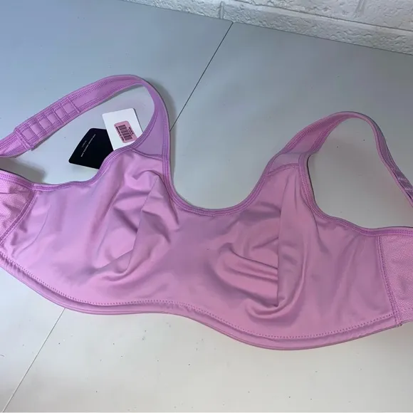 NWT WACOAL Simone Underwire Sports Bra Maximum Support Pastel Pink 36C Lavender