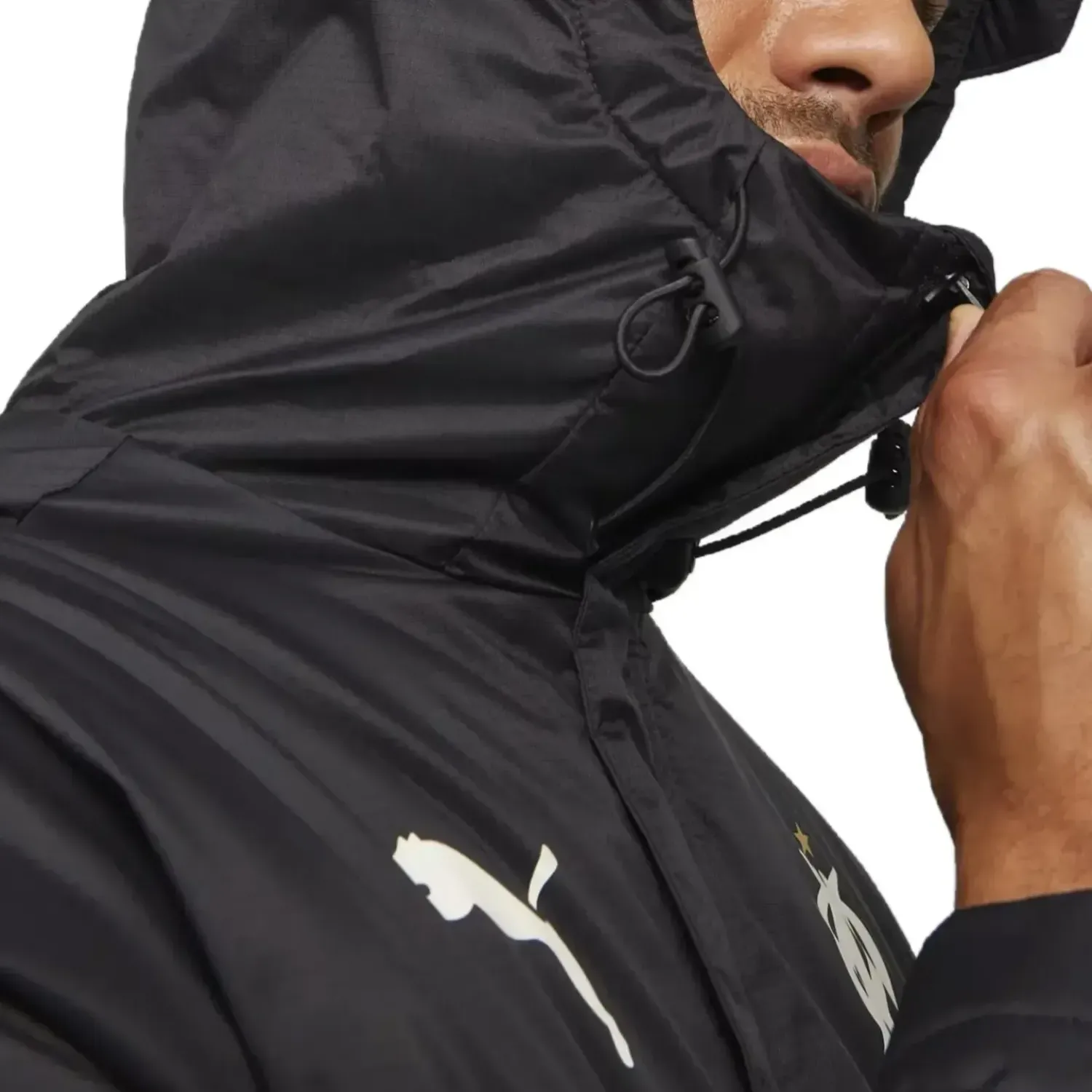 Olympique Marseille black padded bench jacket 2023/24 - Puma