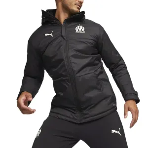 Olympique Marseille black padded bench jacket 2023/24 - Puma