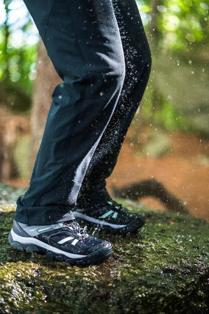 Pantalon de randonnée softshell - mh550 noir - enfant 7-15 ans