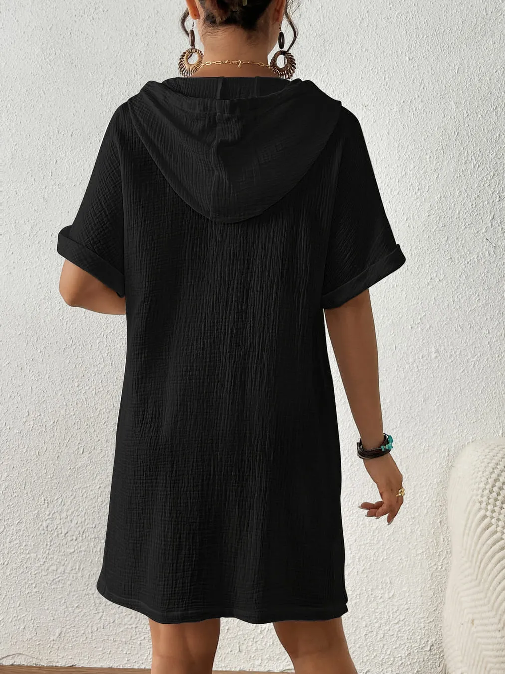 Pockets Styling Cotton Beach Cover up Shirt