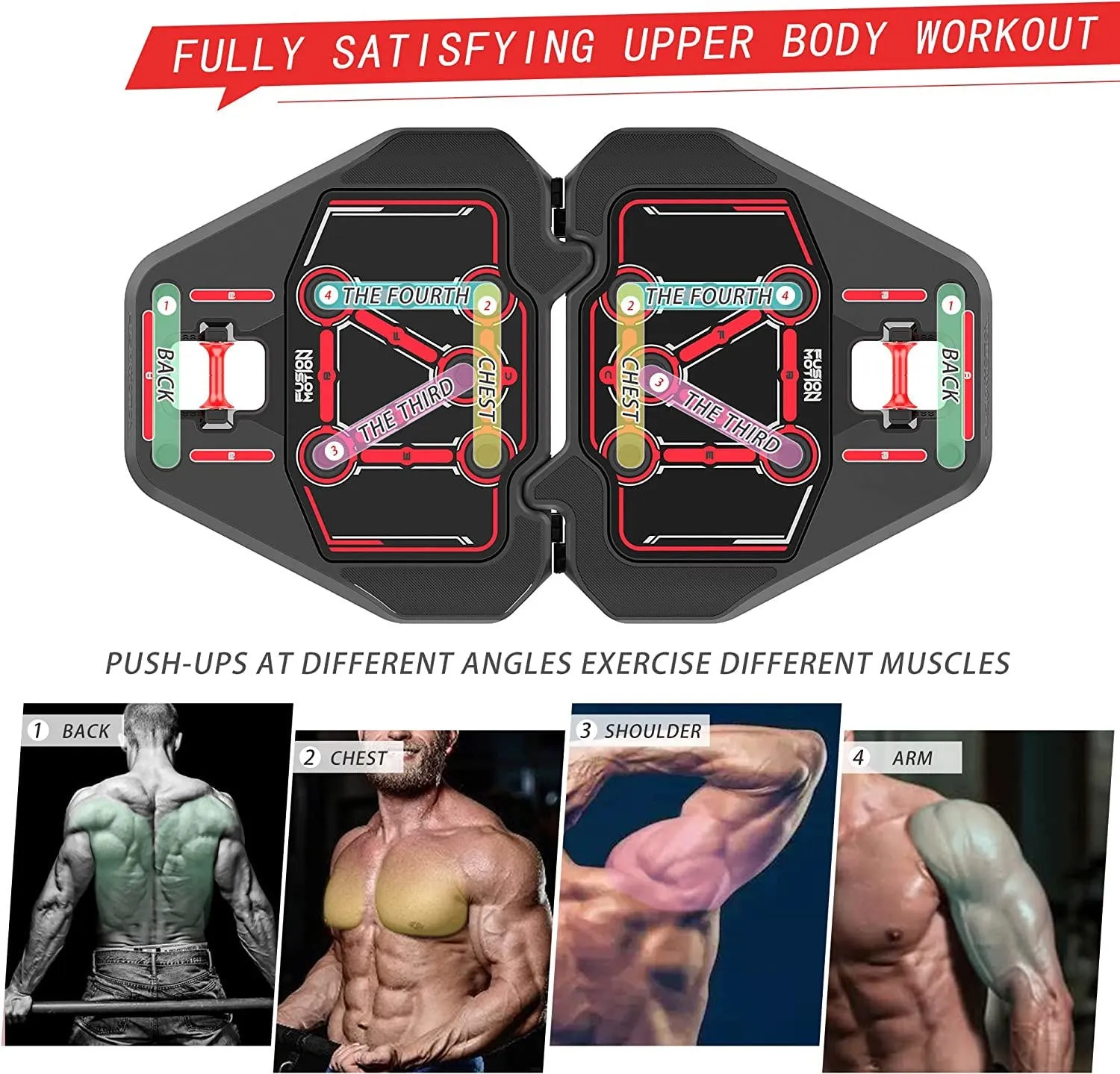 Portable Fitness Home Gym Equipment Kit W/ Push Up board