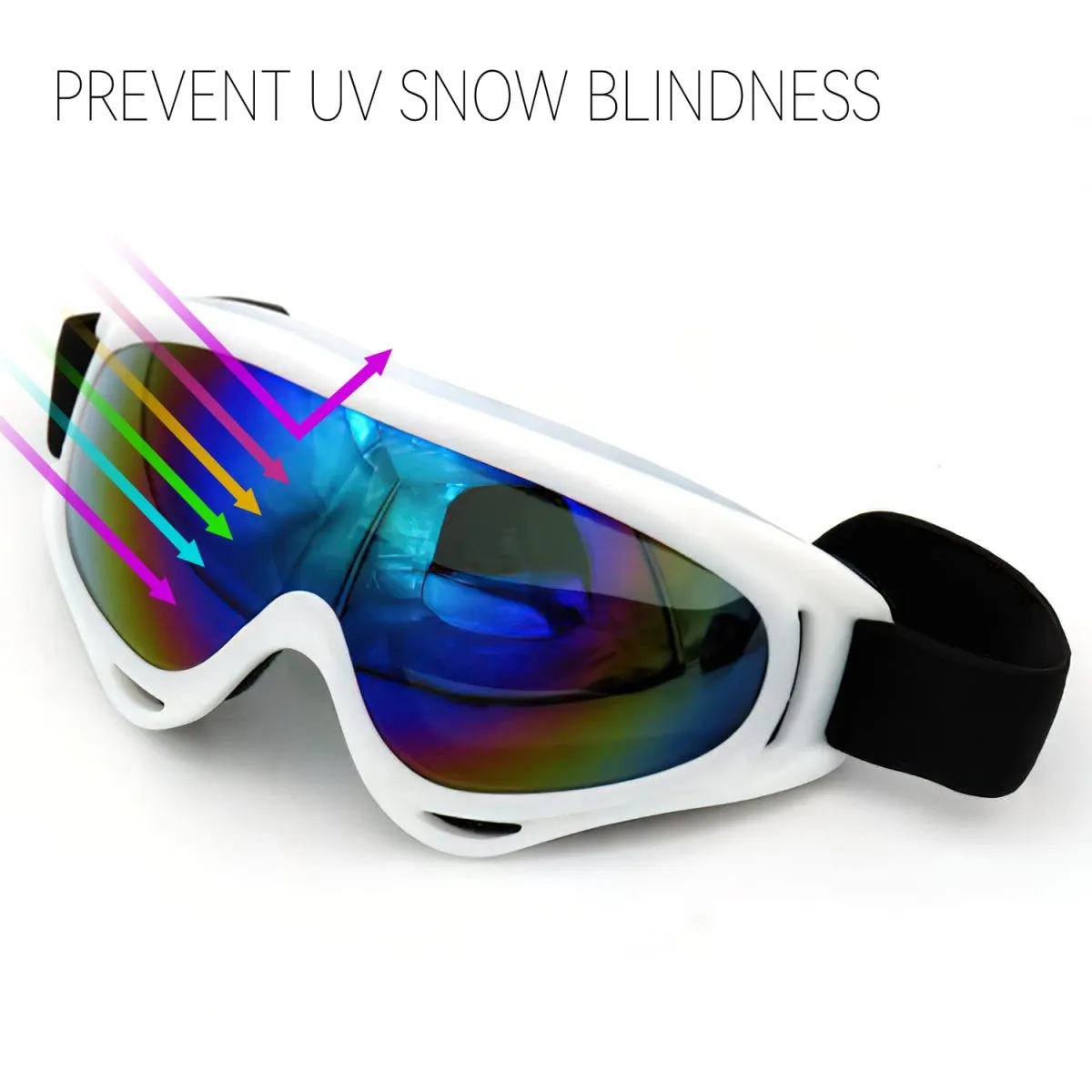 Premium Polarized Ski Goggles for Men & Women – Large Frame, Windproof, Snowproof, UV Protection, Anti-Fog, Snowboard Outdoor Goggles for Winter Sports