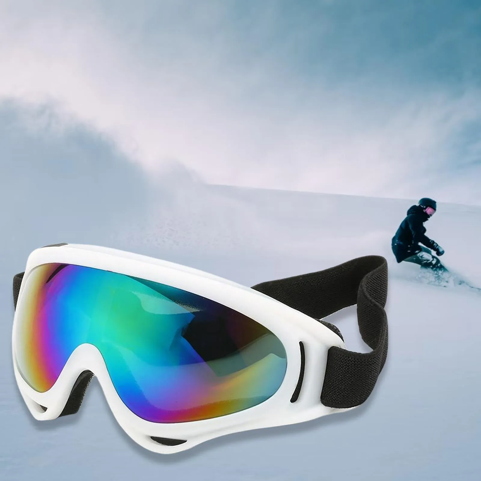 Premium Polarized Ski Goggles for Men & Women – Large Frame, Windproof, Snowproof, UV Protection, Anti-Fog, Snowboard Outdoor Goggles for Winter Sports