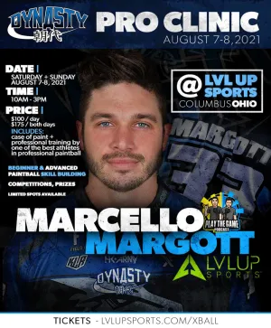PRO Clinic: Marcello Margott at LVL UP Ticket August 7-8, 2021
