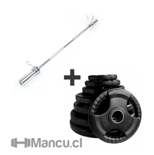 PROMOCION | BARRA OLIMPICA 2.2 M TRAINING   50 KG EN DISCOS