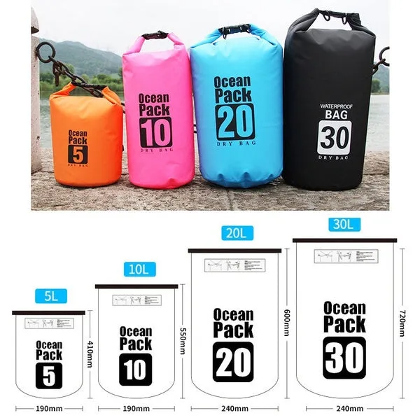 PVC 5L/10L/20L/30L Outdoor Waterproof Bag