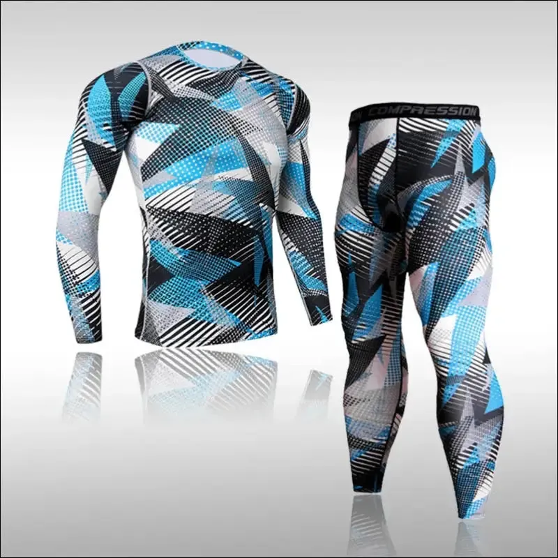 Quick dry camouflage men running sets compression sports suits skinny tights clothes gym rashguard