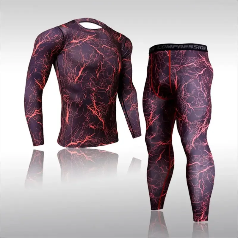 Quick dry camouflage men running sets compression sports suits skinny tights clothes gym rashguard