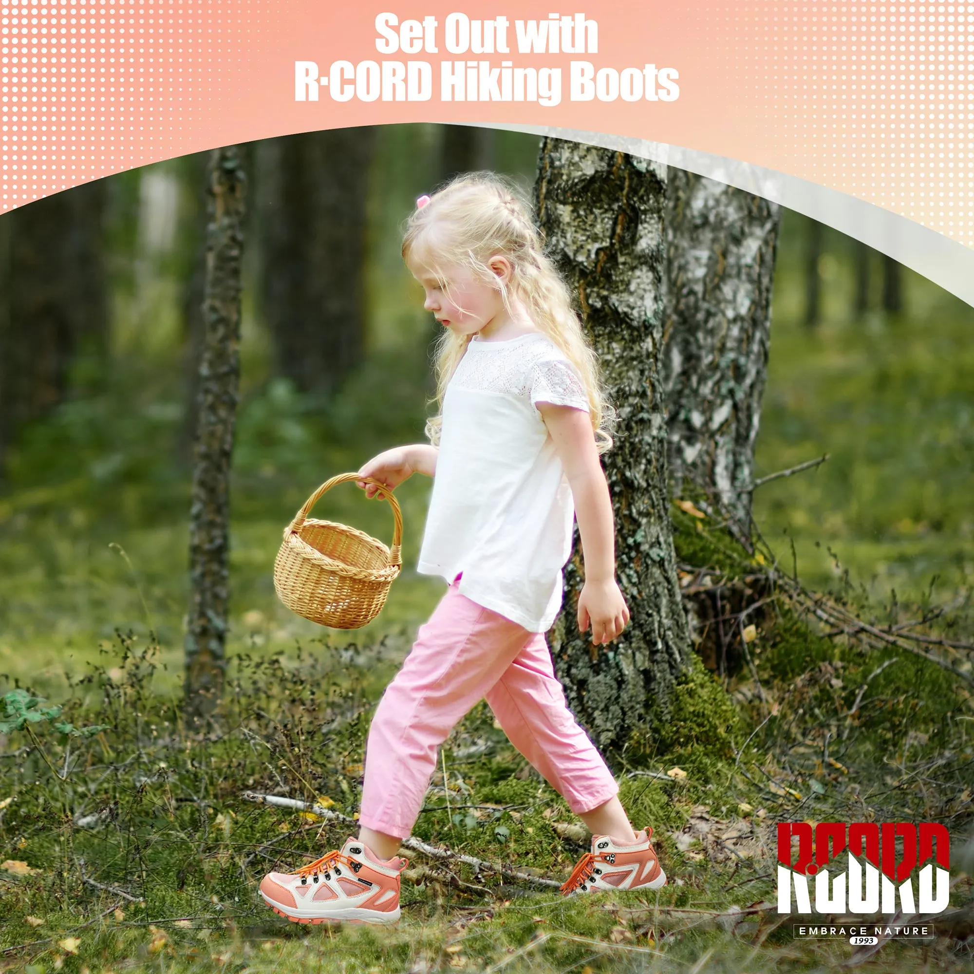 R CORD Kids Hiking Boots Girls Hiking Boots