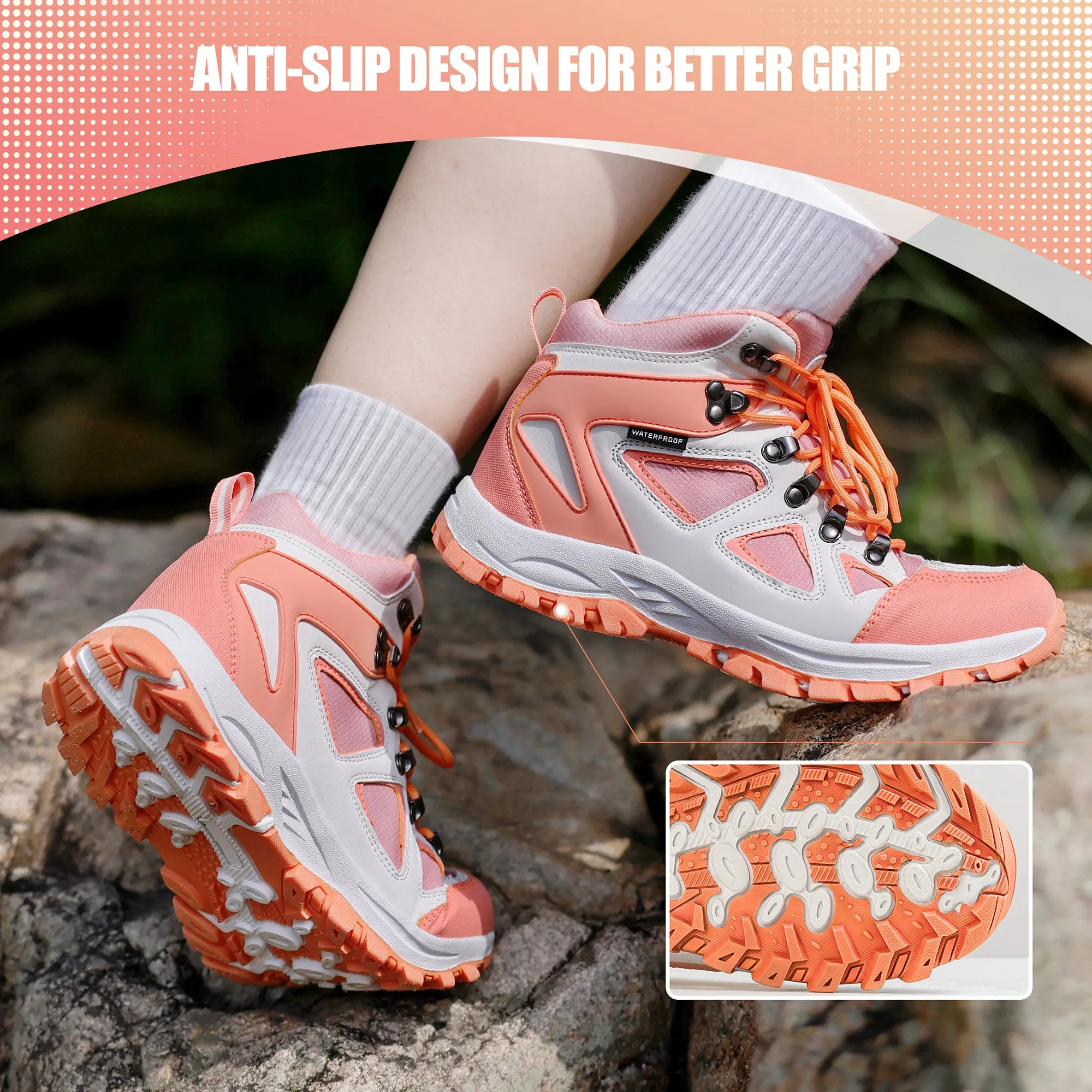 R CORD Kids Hiking Boots Girls Hiking Boots