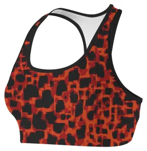 Red Leopard BJJ CLASSIC SPORTS BRA
