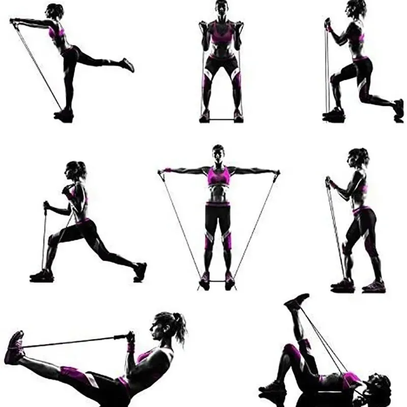 Resistance Bands With Handles, Exercise Bands, Workout Bands With Handles For Men / Women, Strength Training Equipment At Home Travel