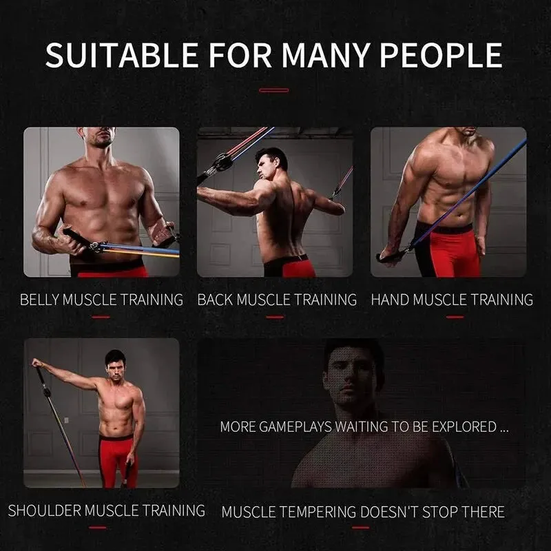 Resistance Bands With Handles, Exercise Bands, Workout Bands With Handles For Men / Women, Strength Training Equipment At Home Travel