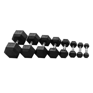 Rubber Hex Dumbbells / 85lbs - 100lbs