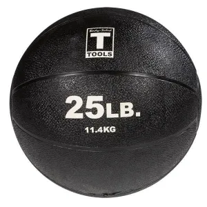 Rubber Medicine Ball - 25 Lb Black