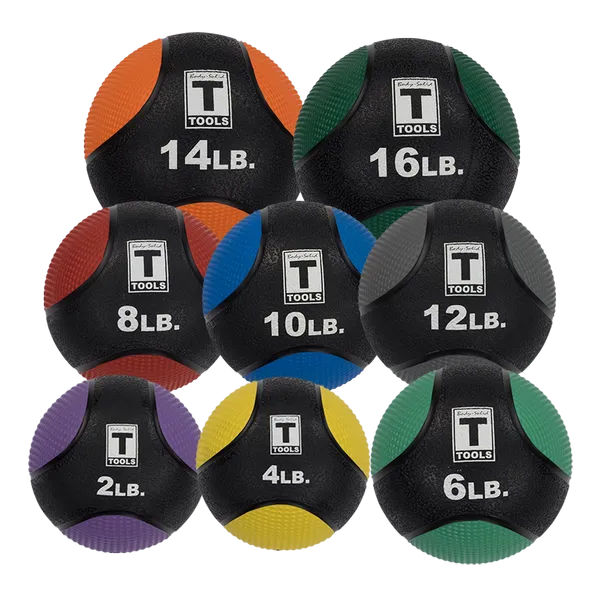 Rubber Medicine Ball - 25 Lb Black