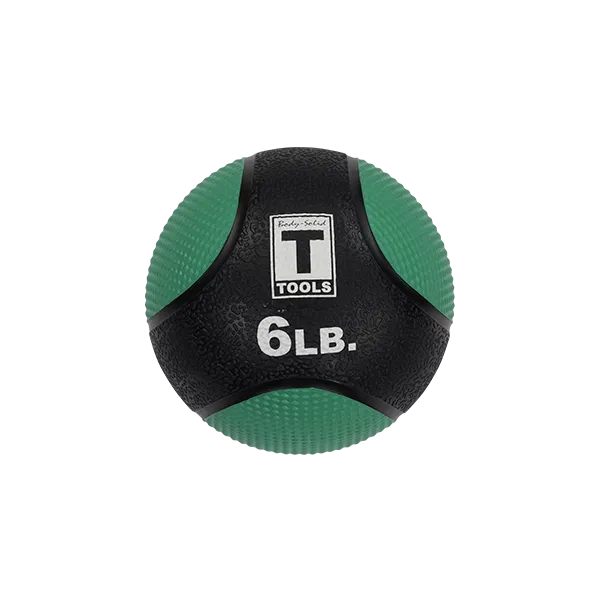 Rubber Medicine Ball - 6 Lb Aqua