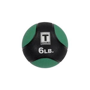 Rubber Medicine Ball - 6 Lb Aqua