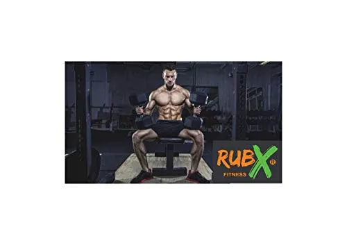 RUBX Rubber Coated Professional Exercise Hex Dumbbells (Pack of Two) (7.5)