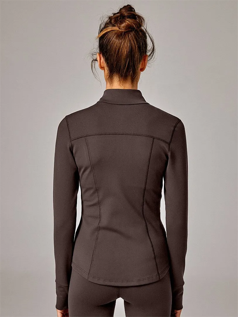 RUNNING BARE COLD FRONT THERMAL RUNNING JACKET WITH THUMBHOLES BLACK